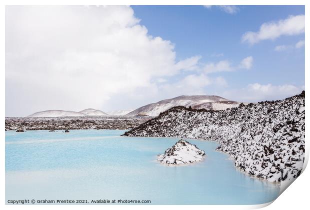 Blue Lagoon, Iceland Print by Graham Prentice