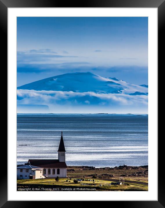 Icelandic Church. Framed Mounted Print by Ron Thomas