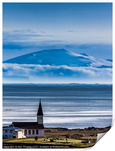 Icelandic Church. Print by Ron Thomas