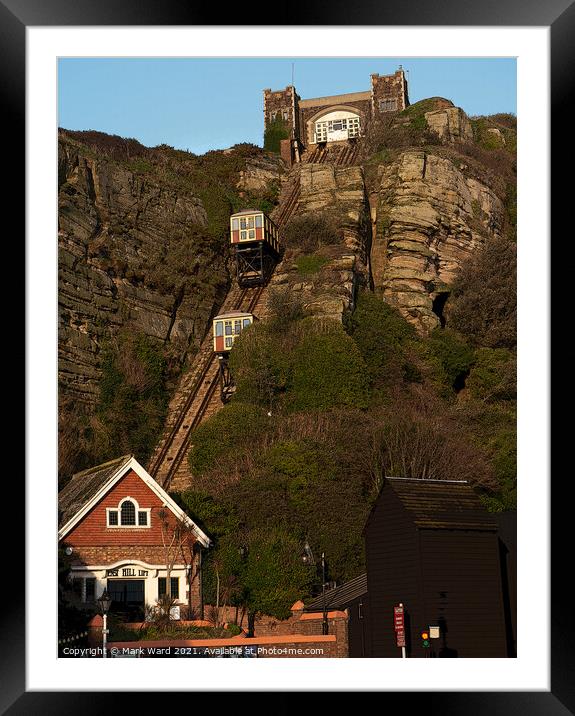 Hastings East Hill Lift Framed Mounted Print by Mark Ward