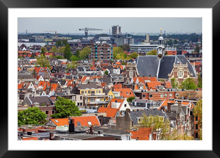 City of Amsterdam Cityscape Framed Mounted Print by Artur Bogacki