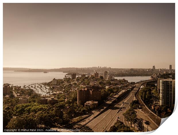 Early morning Sydney Harbour view from North Sydney, New South Wales, Australia Print by Mehul Patel