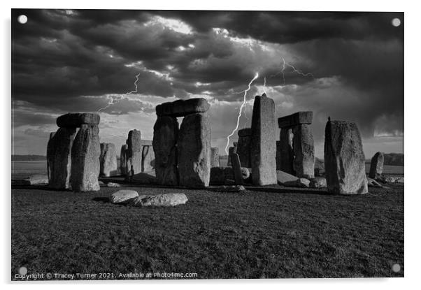 Stonehenge Strike Acrylic by Tracey Turner