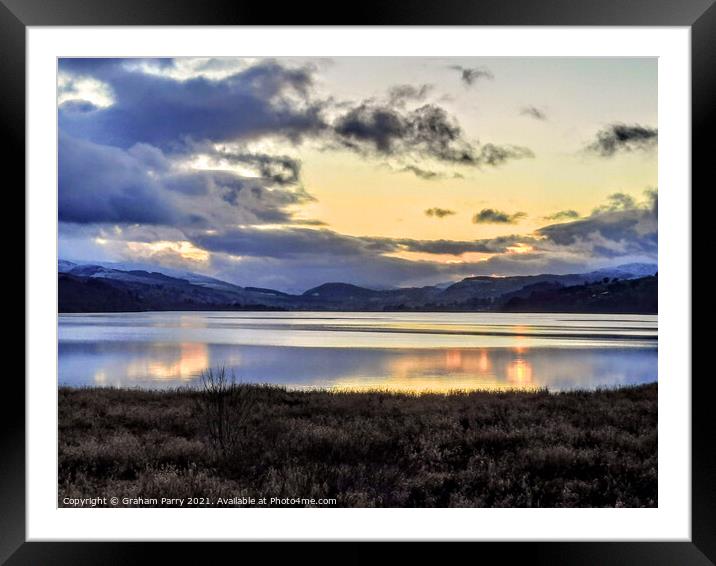 Radiant Twilight over Bala Lake Framed Mounted Print by Graham Parry