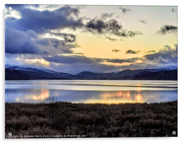 Radiant Twilight over Bala Lake Acrylic by Graham Parry