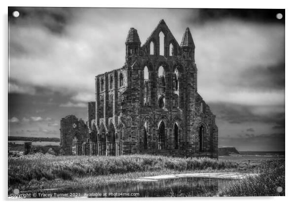 Whitby Abbey Acrylic by Tracey Turner