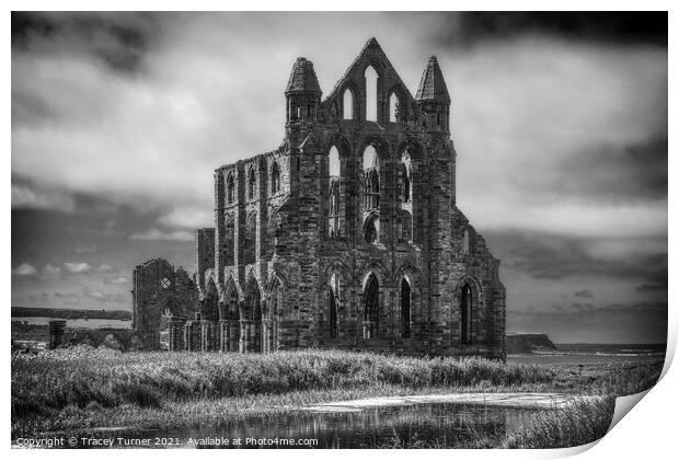 Whitby Abbey Print by Tracey Turner