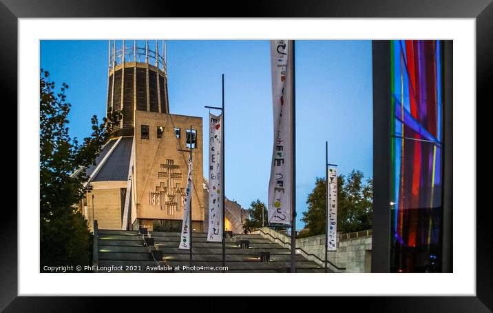 Liverpool Metropolitan Cathedral  Framed Mounted Print by Phil Longfoot