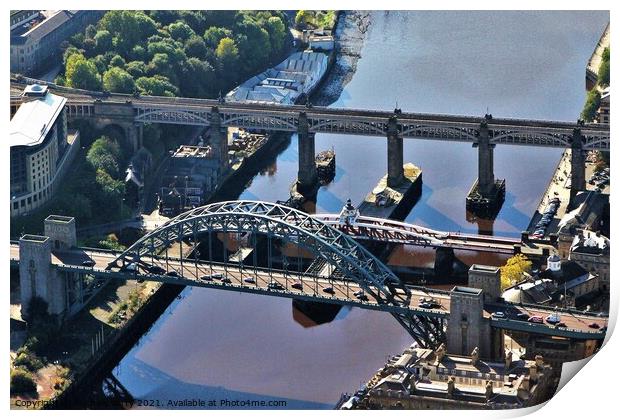 Newcastle Tyne Bridges Print by mick vardy