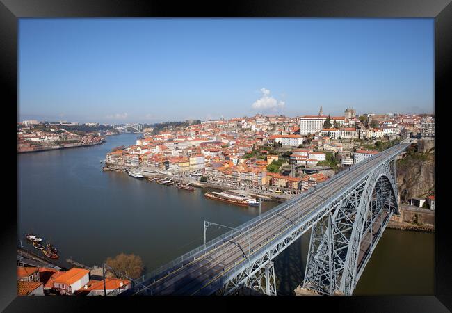 Porto Cityscape in Portugal Framed Print by Artur Bogacki
