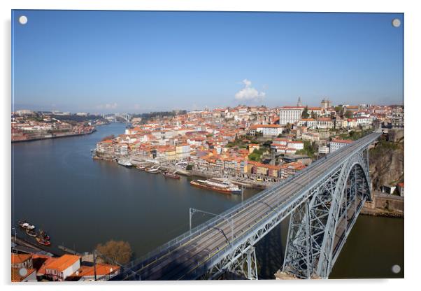 Porto Cityscape in Portugal Acrylic by Artur Bogacki