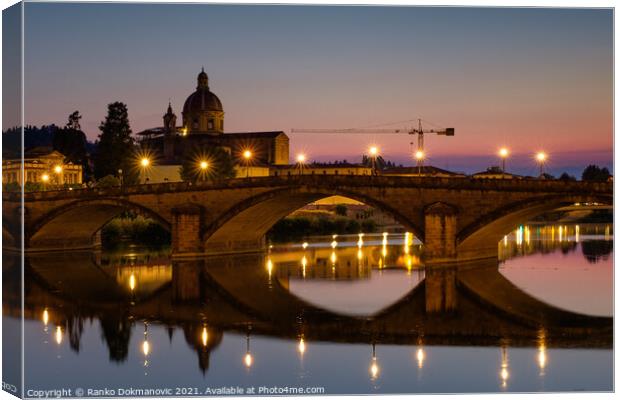Bridge in Florence Canvas Print by Ranko Dokmanovic