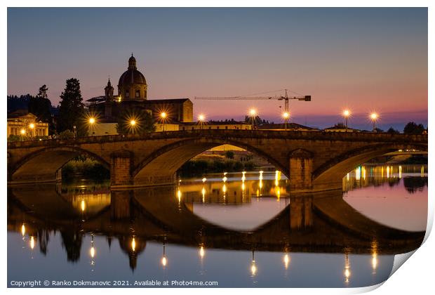 Bridge in Florence Print by Ranko Dokmanovic