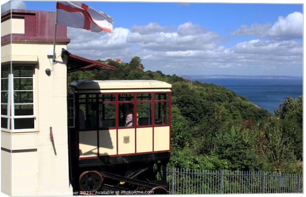 Babbacombe Cliff Railway Canvas Print by Stephen Hamer