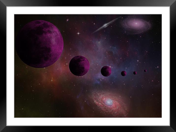Planets Framed Mounted Print by Eddie John
