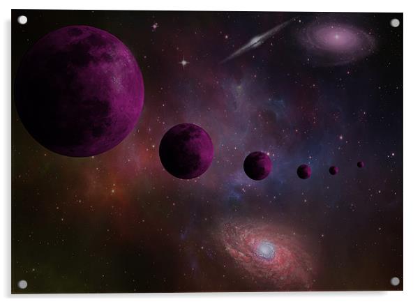 Planets Acrylic by Eddie John
