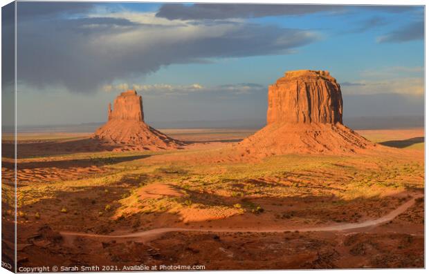 Monument Valley View Canvas Print by Sarah Smith