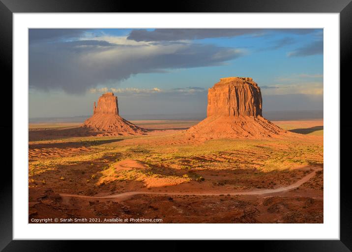 Monument Valley View Framed Mounted Print by Sarah Smith