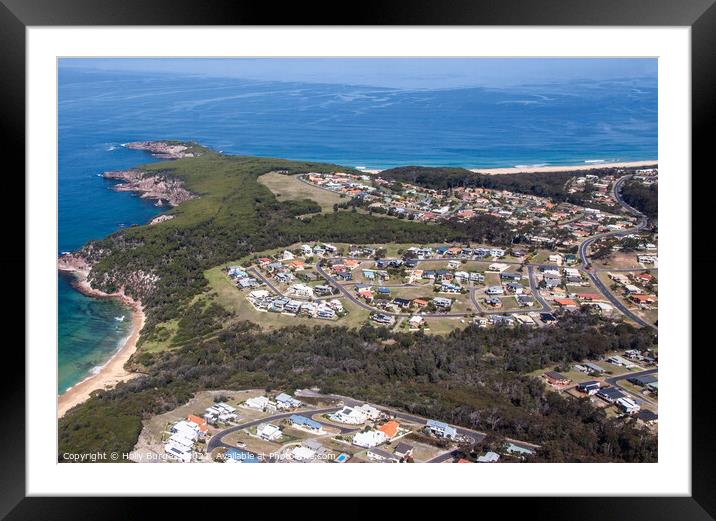 Breathtaking Aerial Panorama of Australian Coastli Framed Mounted Print by Holly Burgess