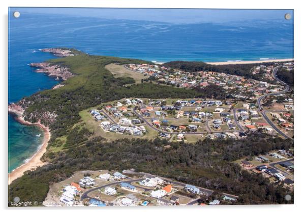 Breathtaking Aerial Panorama of Australian Coastli Acrylic by Holly Burgess