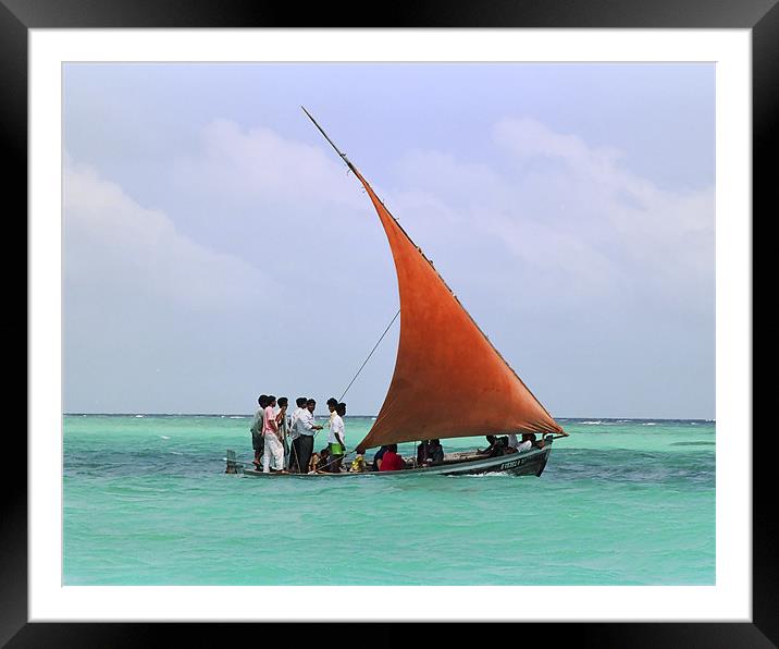 sail boat Framed Mounted Print by Hassan Najmy