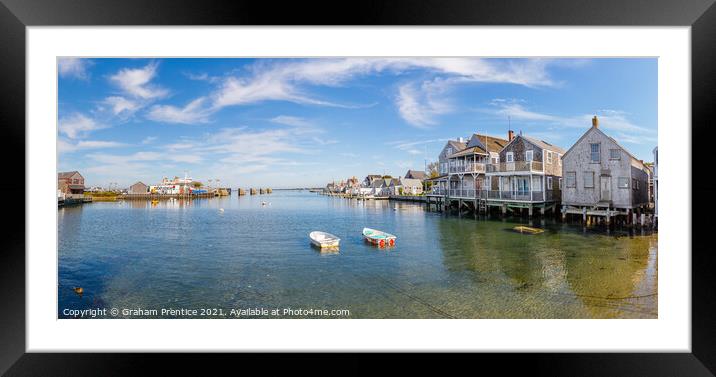 Waterfront Houses in Nantucket Framed Mounted Print by Graham Prentice