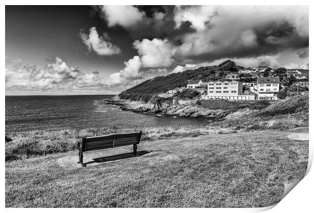 A View Over Limeslade Bay Print by Steve Purnell