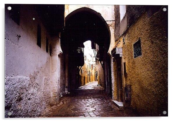 Moroccan Street Acrylic by Stephanie Moore
