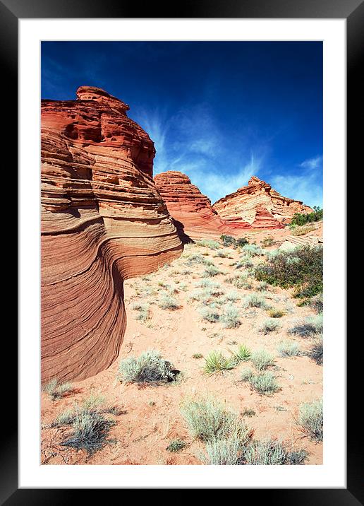 Waves of Stone  Framed Mounted Print by Mike Dawson