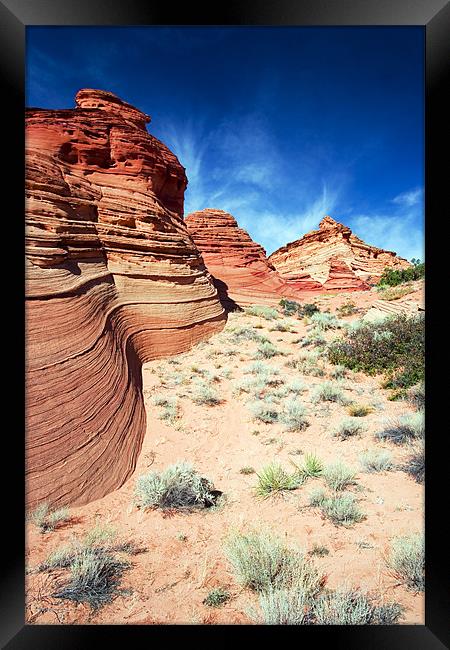 Waves of Stone  Framed Print by Mike Dawson