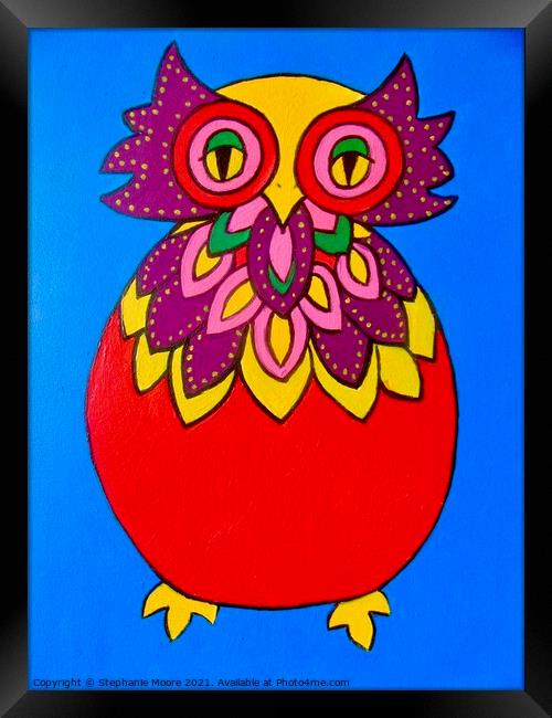 Chubby Owl Framed Print by Stephanie Moore