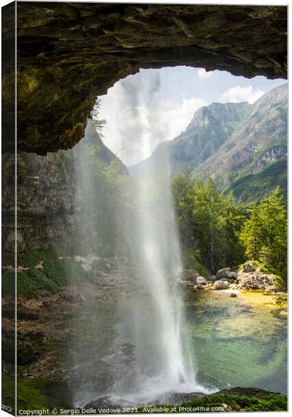 A waterfall Canvas Print by Sergio Delle Vedove