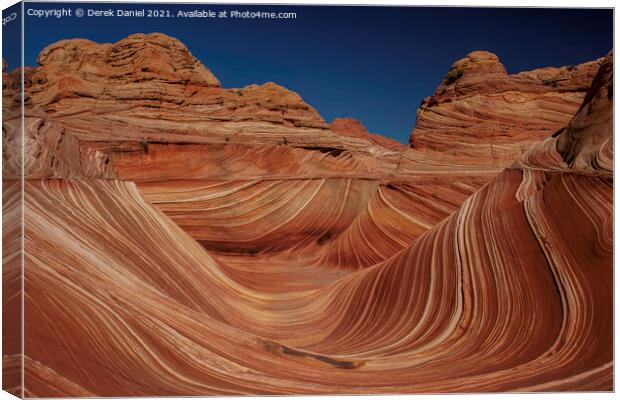 The Wave , truly an amazing natural wonder Canvas Print by Derek Daniel