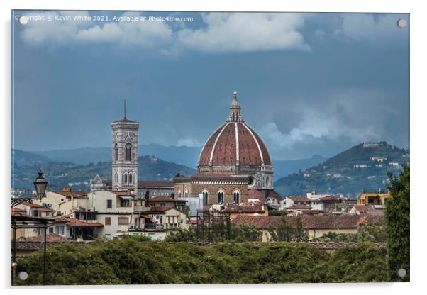 Florence surrounded by countryside Acrylic by Kevin White