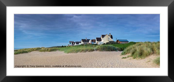 Beach Houses, Lincolnshire Framed Mounted Print by Tony Gaskins