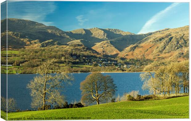 Coniston Fells and Coniston Water Lake District Canvas Print by Nick Jenkins