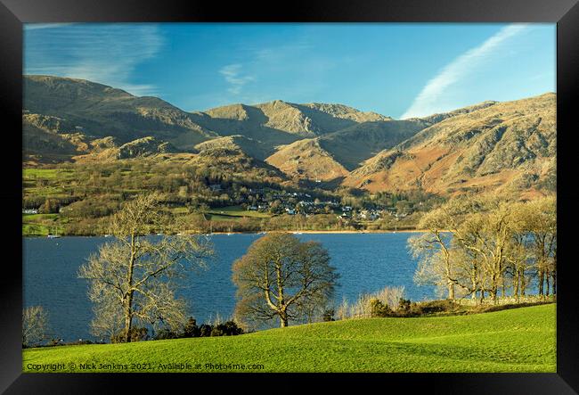 Coniston Fells and Coniston Water Lake District Framed Print by Nick Jenkins