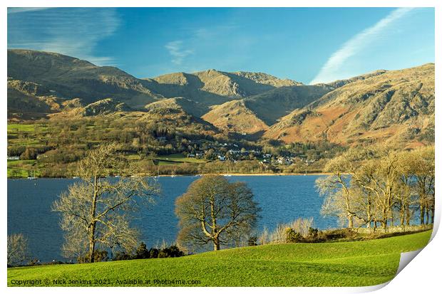 Coniston Fells and Coniston Water Lake District Print by Nick Jenkins