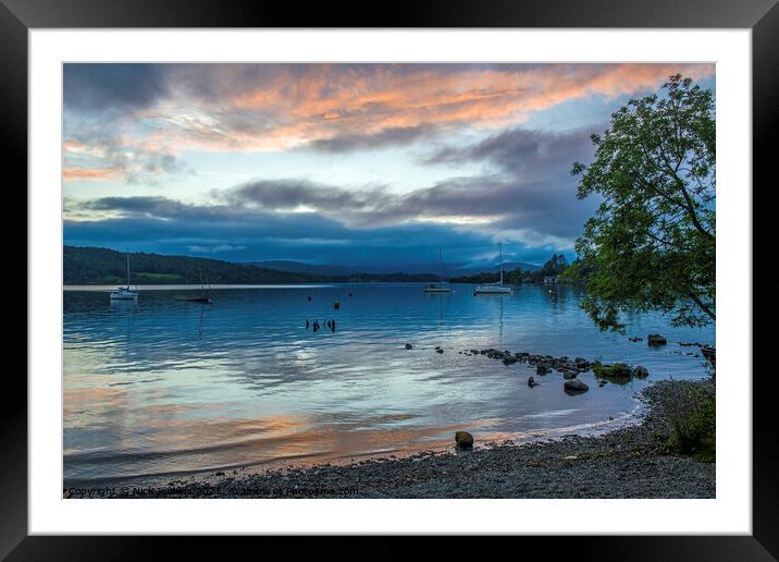 Millerground Windermere Evening Lake District Framed Mounted Print by Nick Jenkins