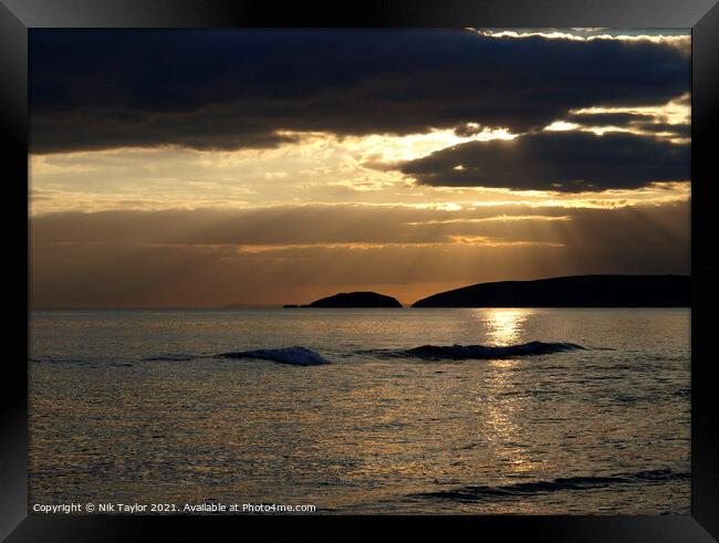 Cornish Sunset Framed Print by Nik Taylor
