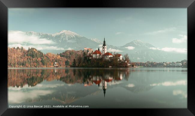 Bled in autumn  Framed Print by Ursa Bavcar