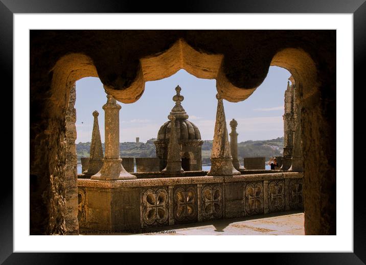 Tower of Belem Framed Mounted Print by Hélène Lagarde