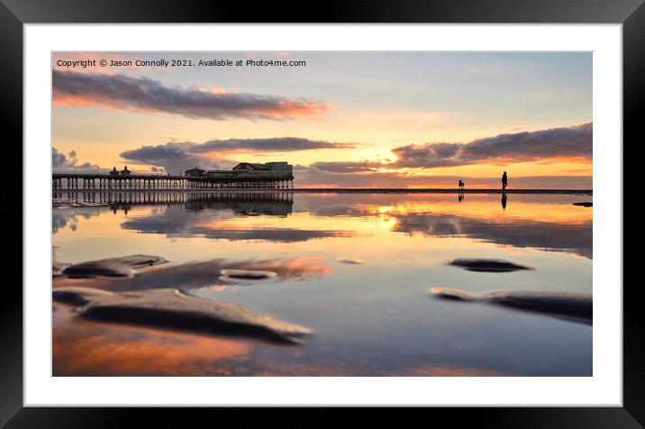  Blackpool Sunset. Framed Mounted Print by Jason Connolly