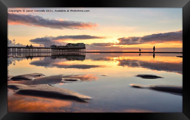  Blackpool Sunset. Framed Print by Jason Connolly