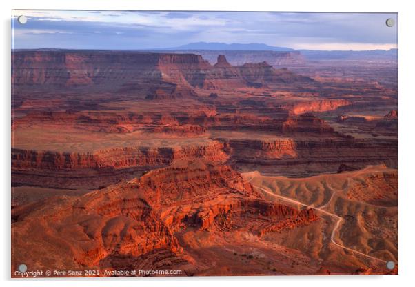 Dead Horse Point at sunset, Utah Acrylic by Pere Sanz