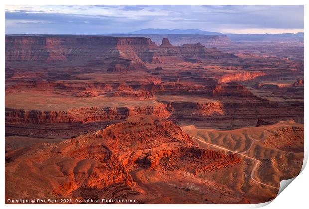 Dead Horse Point at sunset, Utah Print by Pere Sanz