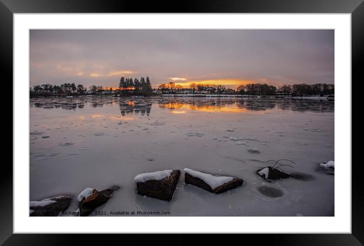Frozen Sunrise  Framed Mounted Print by Richard Perks
