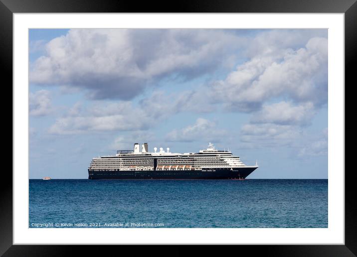  cruise ship Oosterdam Framed Mounted Print by Kevin Hellon