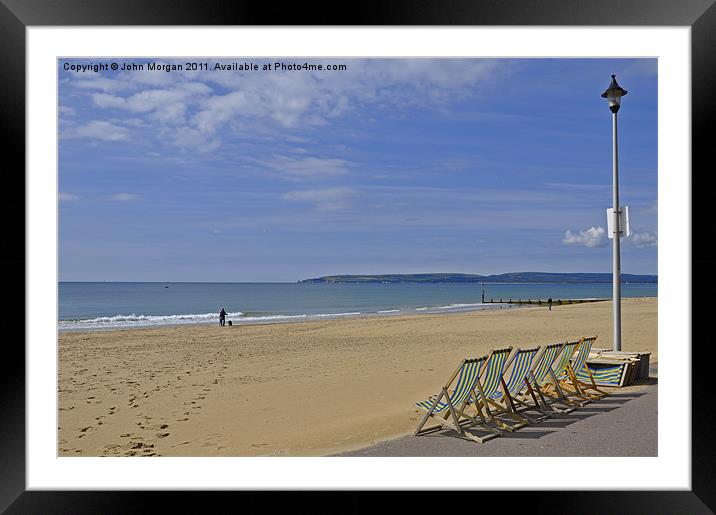 Beach front. Framed Mounted Print by John Morgan