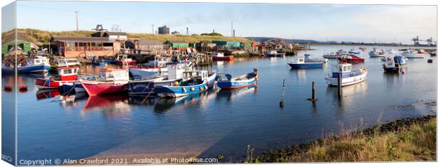 Fishing Boats at Paddy's Hole, Teesmouth Canvas Print by Alan Crawford